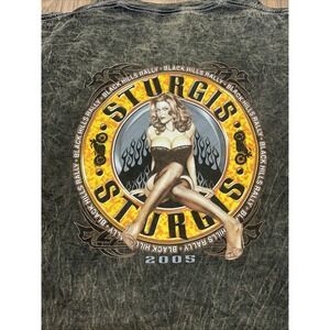 2005 Sturgis Black Hills Rally Biker Babe Shirt, Harley Ridin Motorcycle Mens XL